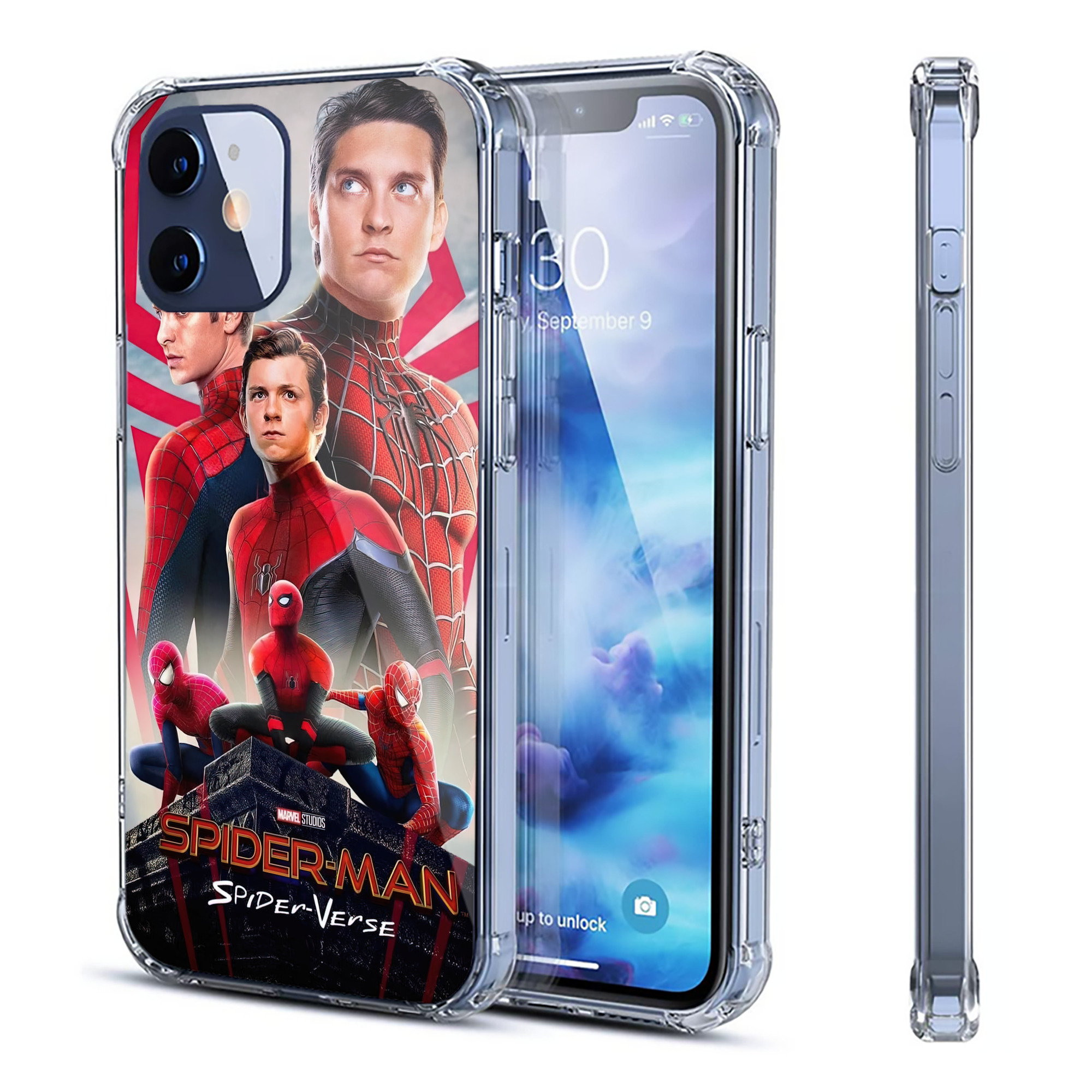 （画像用） Spider Man スパイダーマン 【iPhone 12シリーズ対応】透明スマホケース（クリアソフトケース）